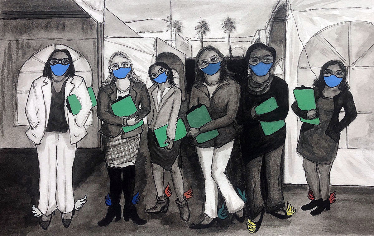Mission local illustration of UCSF women doctors