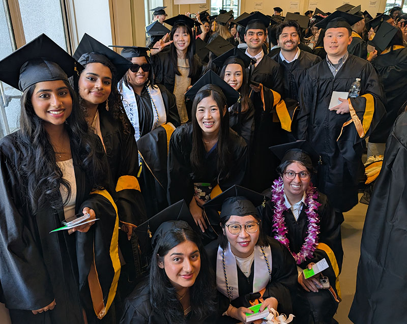 graduates in caps and gowns